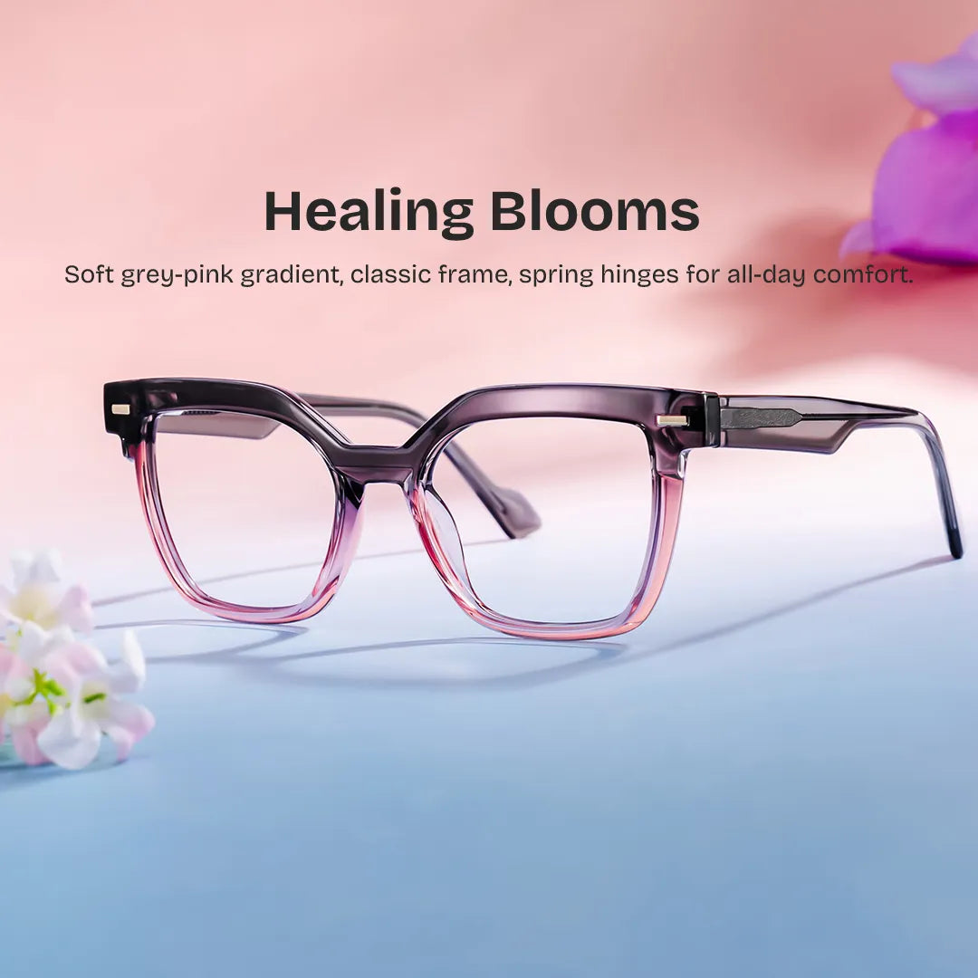 Pinette Two-Tone Square Nature Eyes Eyewear | ZEELOOL