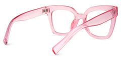Malcolm Pink Translucent Glasses with Square Frames