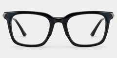 Reese black glasses with silver rims Online | ZEELOOL