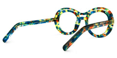 Texidor Round Eyeglasses, Blue Tortoise Frame Glasses