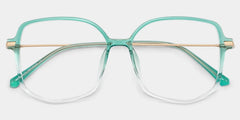 Payton Green Geometric Frame Glasses | Zeelool