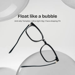 Charles Oversized Black Square Glasses Frames for Women and Men | ZEELOOL