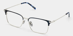 Maxwell Blue Browline Glasses Frames in Titanium for Men | ZEELOOL