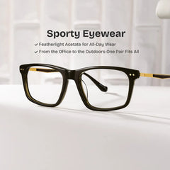 Cozy Dark Gray Frame Glasses with Rectangle Frame Online | ZEELOOL