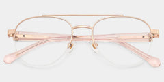 Emily Rose Gold Frame Glasses with Aviator Frame Online | ZEELOOL