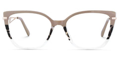 Cateye Shape Blue Light Blocking Glasses with Three Color Blocking