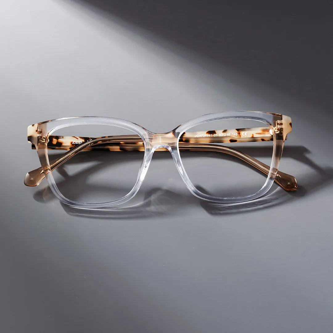 Lena Square Clear Frame Eyeglasses for Woman| ZEELOOL