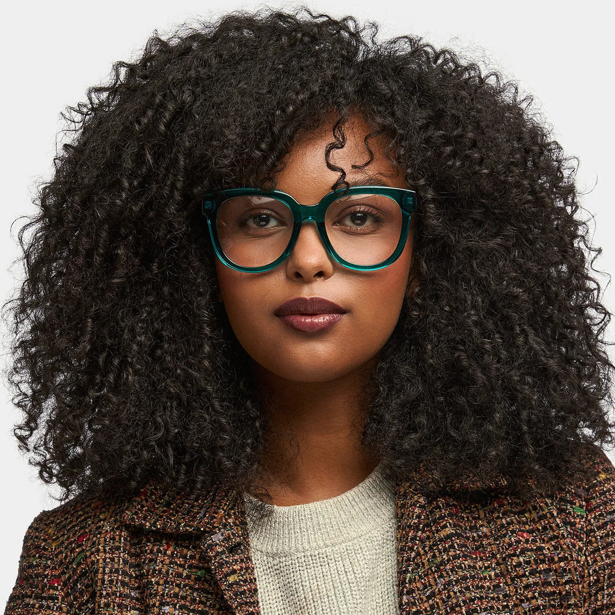 Harrell Square Dark-Green Eyeglasses | Zeelool