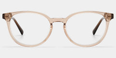 Allison Round Transparent Brown Glasses for the Female | ZEELOOL