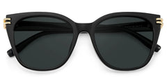 Catalina Black Square Polarized Sunglasses Online | Zeelool