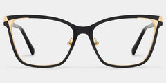 Elise Black Frame Glasses with Rectangle Frame Online | ZEELOOL