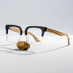 Men's Aviator Eyeglasses Frames With Black Clear Color