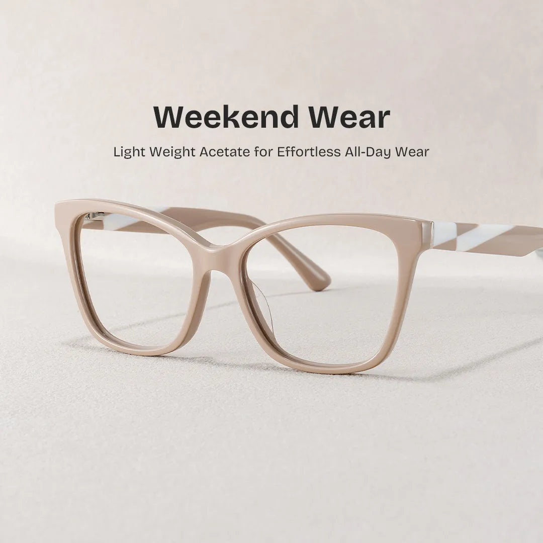 Butterfly Light Pink Eyeglasses- Shinana Acetate Frame Glasses