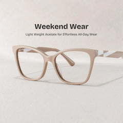 Butterfly Light Pink Eyeglasses- Shinana Acetate Frame Glasses