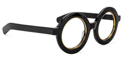 Calhoun Round Black Frame Glasses for Women and Men