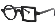Paola Asymmetric Black Frame Eyeglasses