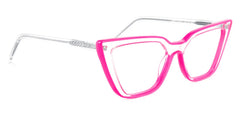 Yosef Eyeglasses, Cyber Bright Pink Cat Eye Frame Glasses