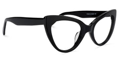 Claudette Cat Eye Pure Black Frame Glasses | Zeelool