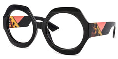 Geoffrey Geometric Black Glasses | Zeelool Glasses