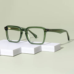 Vickerie Thin Green Glasses in Square Design | Zeelool