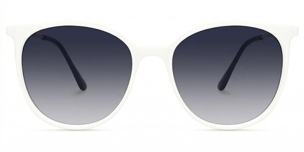 Chanty Round White Thin Frame Glasses | Zeelool Optical