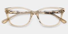 Cassia Art Beige Rectangle Glasses Frames for Women | ZEELOOL