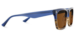 Rectangular Spectacle Frames with Brown Blue Color
