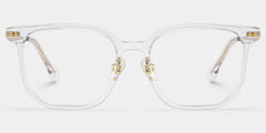 Eve Rectangle Thick Frame Glasses with Clear Color | ZEELOOL