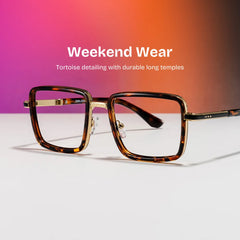 Hunter square tortoise eyeglasses Online | ZEELOOL