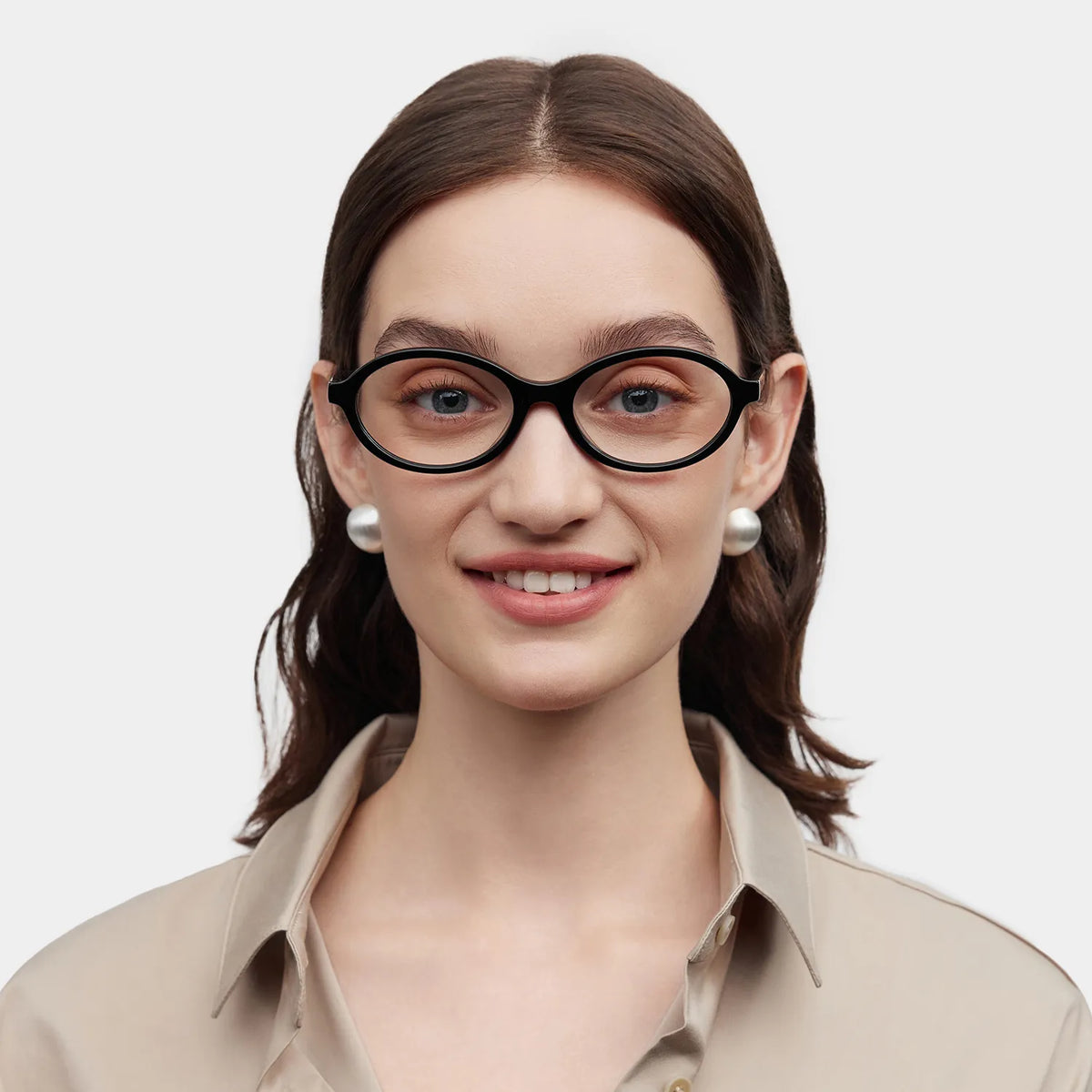 Oval Black Eyeglasses- Everly Acetate Frame Glasses