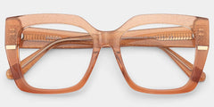 Mavis Square Clear Orange Glasses Frames For Women | ZEELOOL