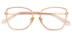 Ronan Eyeglasses in Rectangle Rose Gold Frame | Zeelool