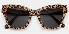 Designer Ansyah Cat Eye Leopard Print Frame Sunglasses