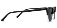 Barnhill Acetate Square Black-Clear Frame Sunglasses | Zeelool