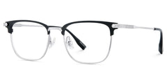 Men's Titanium Eyeglass Frames with Browline Shape