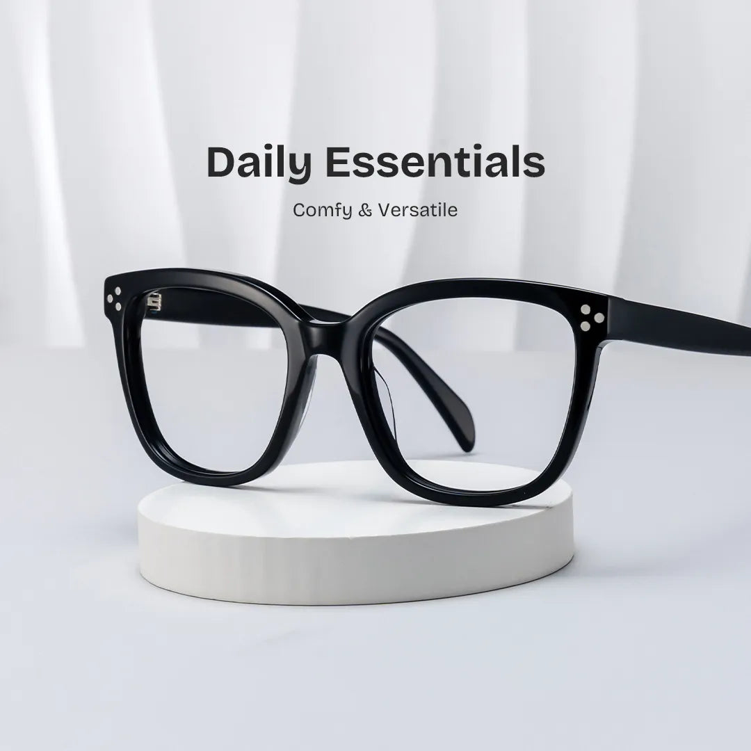 Scarlett Black Frame Glasses with Square Frame Online | ZEELOOL