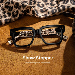 Caius Black Frame Glasses with Square Frame Online | ZEELOOL