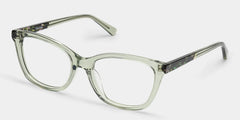 Cassia Clear Green Rectangle Acetate Glasses Frames | ZEELOOL