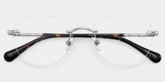 Jennifer Silver Frame Glasses with Round Frame Online | ZEELOOL