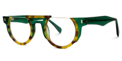 Mastin Round Tortoise Half Frame Glasses