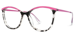 Jenee Thin Pink and Tortoise Glasses in Oval Design | Zeelool