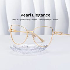 Gaga Eyeglasses in Cat Eye Gold Frame | Zeelool