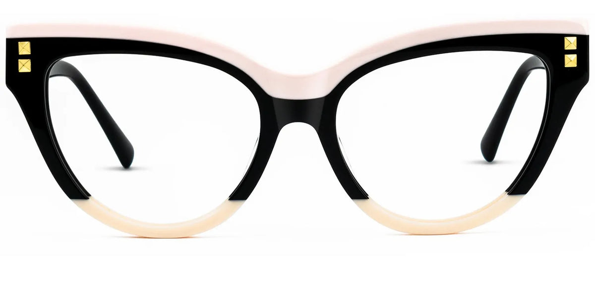 Cascata Cateye Frame Glasses with Black and Pink Color