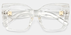 Alberta Cat Eye Clear Eyeglasses and Wide Frames