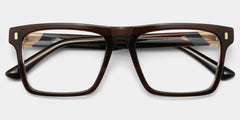 Rectangle Brown Eyeglasses- Henry Acetate Frame Glasses