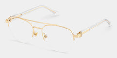 Emily Light Gold Frame Glasses with Aviator Frame Online | ZEELOOL
