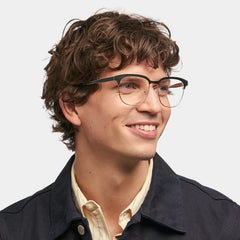 Wren Browline Black-Gold Eyeglasses & Glasses Frames