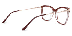 Krystle Square Red Eyeglasses and Clear Frames