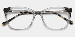 Juno Rectangle Gray Frame Eyeglasses for Woman| ZEELOOL