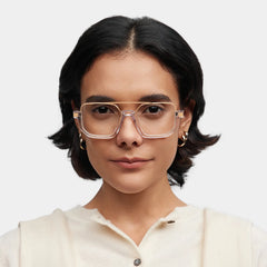 Oromiya Aviator Clear Frame Eyeglasses for Woman| ZEELOOL